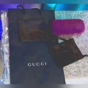 Gucci Authentic glasses Hard Case One Dust Bag One Case Bag